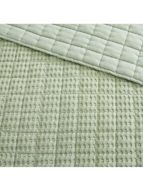 Levtex Sage Green Waffle Quilted Quilt